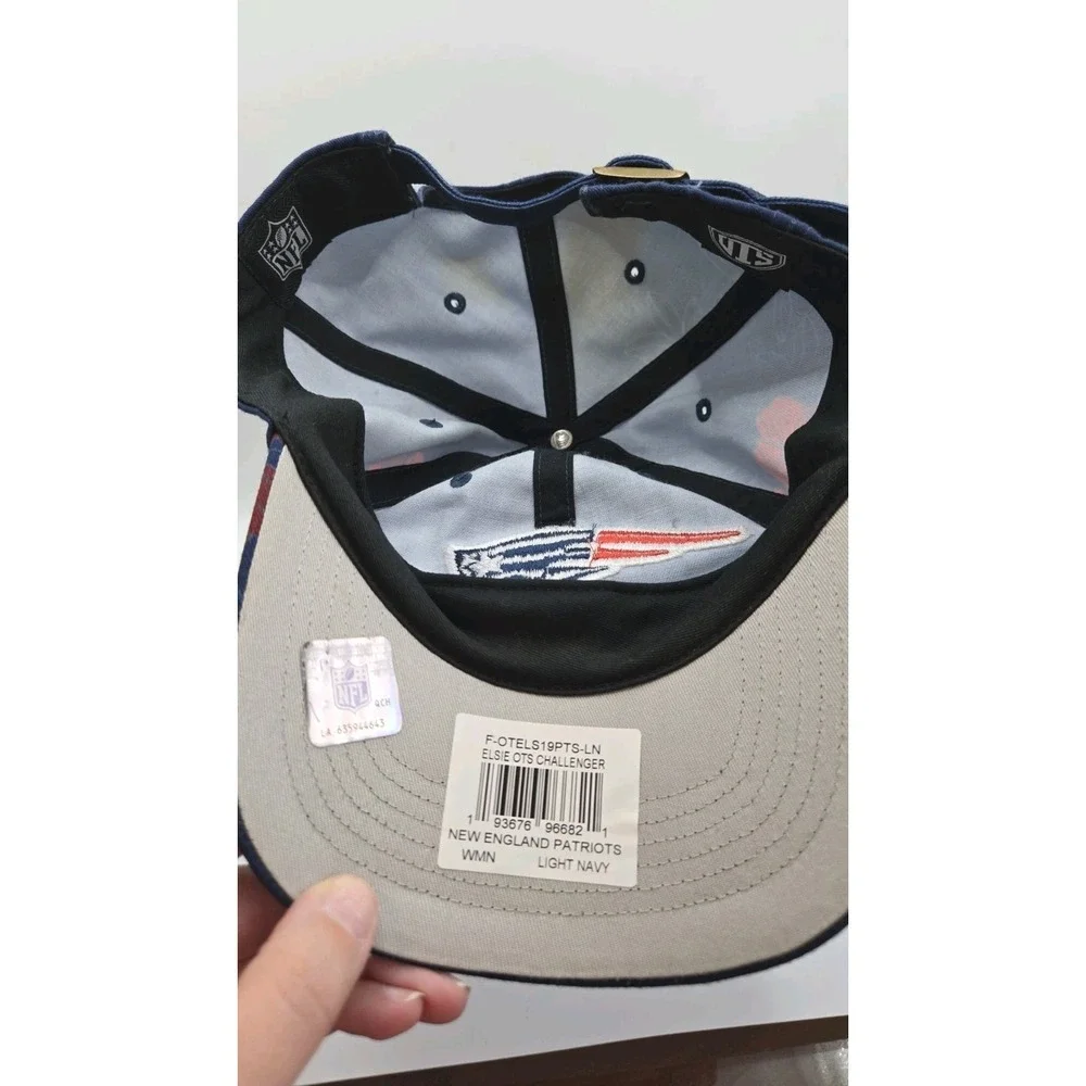 New England Patriots Adjustable Strapback Hat NFL Football Logo Navy RARE Print